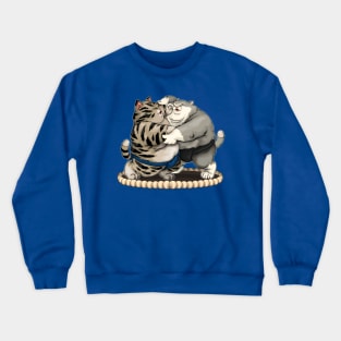 Sumo Cats Fight Crewneck Sweatshirt